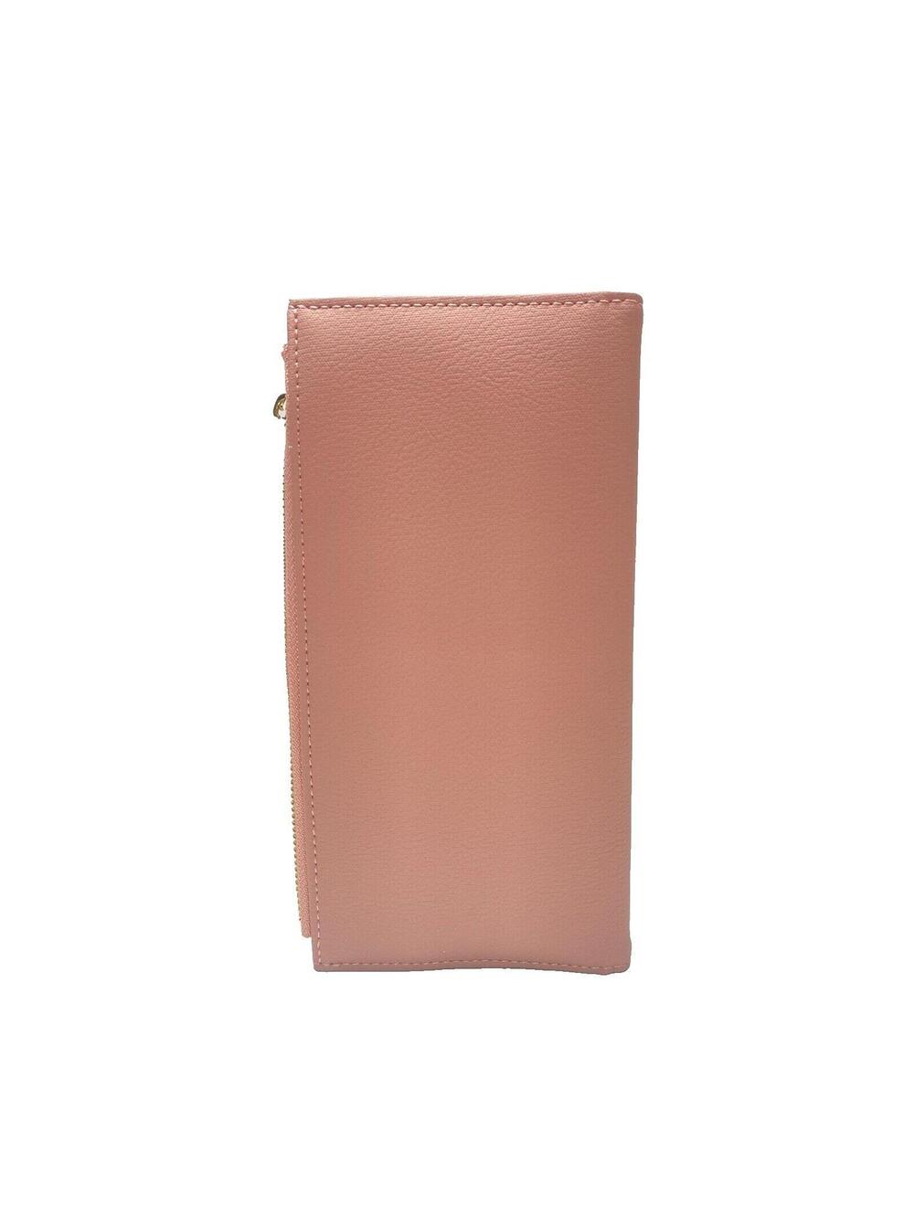 Womens Pink Wallet Brand New Lots of Card Slots Zippered Coin Pocket Stylish - Picture 4 of 9